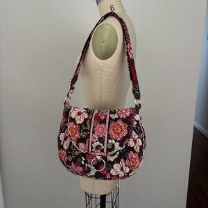 Vera Bradley Mod Floral Messenger Bag Shoulder Bag Adjustable Strap Pink